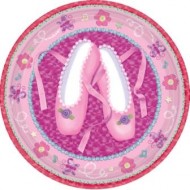 Twinkle Toes Ballerina Pink Party Plates